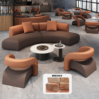 Ensemble de mobilier de luxe léger pour hall d'hôtel, salon de beauté, club, bureau de vente, table de négociation et chaises – Idéal pour les espaces professionnels et de loisirs