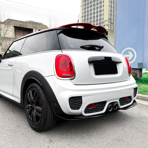Amp-Z Mini Cooper F55 F56 F57 Jcw Rear Lip Spoiler Piano Black Carbon Fiber Texture Matte Finish Tuning Style Body Kit - Product Image 3