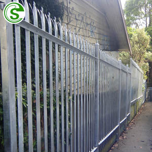 Clôture en palissade en fer lourd de 6 pieds, revêtement en poudre vert foncé, design anti-effraction - Product Image 5