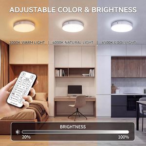 Radar <b>Sensor</b> <b>LED</b> Ceiling <b>Light</b> Rechargeable Wireless Remote Control <b>Motion</b> Activated <b>Light</b> - Product Image 3