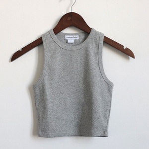 OEM مخصص للنساء قمم المحاصيل صالة ألعاب رياضية تجريب الرياضة مضلع عارضة صالة الاسترخاء بلا أكمام طاقم الرقبة Singlets أعلى الدبابة - Product Image 1