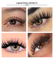 Vente chaude Wispy Wet Look Cosplay Shape lash Fluffy Individual Lashes Set Extensions de cils naturels et doux Wet Look