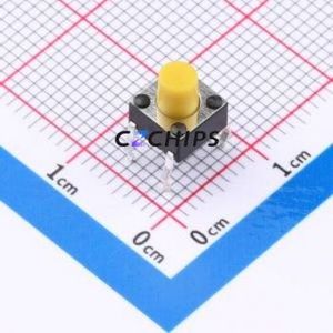 TP10813570 Tactile Switch Through hole Component (THT),6x6mm Switch Single Pole Single Throw Round Button 3.5N Through Hole - Product Image 1