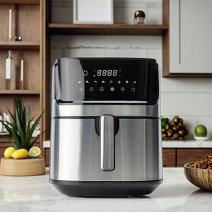 1700W 6.5L OEM populaire nouveau Design appareils de cuisine numériques tout en un friteuse à air en acier inoxydable avec support pour le ménage - Product Image 1