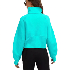 Sweat-shirts pour femmes de style nouveau, de haute qualité, pour l'hiver, avec logo personnalisé imprimé sur le devant, 100% coton, vente en gros, coupe classique - Product Image 4
