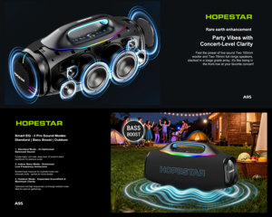 HOPESTAR A95 580W Altoparlante Portatile con Microfono Wireless UHF, Batteria da 40000mAh, Boombox da Esterno con Luce RGB e AuraCast - Product Image 4