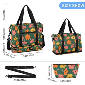 Bolsa de Viaje Aloha con Diseño de Flor Hawaiana, Convertible en Maleta con Ruedas, Ligera - Product Image 2