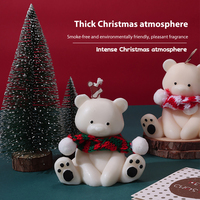 Neues Design Niedliche Tierförmige Aromatherapie-Duftkerzen Weihnachten Süße Bären- und Katzenförmige Duftkerzen aus Sojawachs Geschenkset