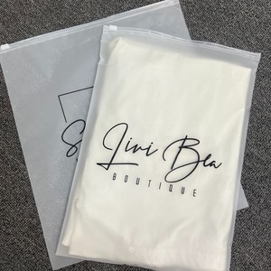 Custom Clothes Packaging <b>Zip</b> Lock <b>Bag</b> Biodegradable Matt Black Frosted PVC PE Plastic Clothing Ziplock Zipper <b>Bag</b> With Logo - Product Image 4