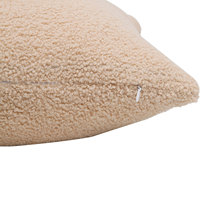 Housse de coussin décorative en fausse fourrure Teddy moelleuse pour l'automne