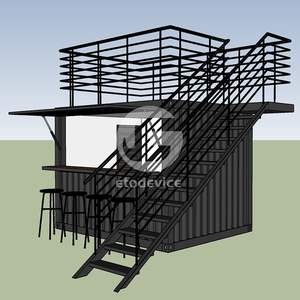Chiosco portatile del contenitore della barra di succo Van del contenitore di 10ft con l'attrezzatura su misura - Product Image 3