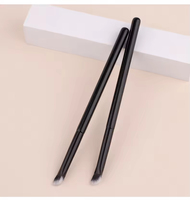 Pinceau estompeur double face en bois de qualité supérieure avec poils synthétiques, manche en plastique, pour le visage, le correcteur, les contours du nez, le rasage, durable