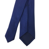 Cravate en soie tissée unie de luxe pour homme, 6 cm, bleu marine, en gros, fabriquée à la main en Indigo, 100 % soie, vente en gros Chine