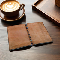Couverture de menu en cuir A4 pour café Restaurant personnalisé Couverture de menu pour café et bar Porte-menu A4 pour boissons
