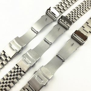 Correa de <span class=keywords><strong>Reloj</strong></span> de Acero Inoxidable de Alta Calidad de 20 mm y 22 mm, Banda Metálica para <span class=keywords><strong>Reloj</strong></span> con 5 Cuentas, Repuestos de <span class=keywords><strong>Reloj</strong></span> para Hombre, Brazaletes Sólidos de Metal - Product Image 3