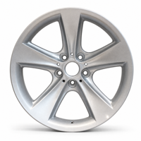 Jantes en alliage Flow Formed de 17 pouces 17x8.0J pour BMW 5x112 5x120 5x114.3 PCD ET25 Argent Entièrement Peintes