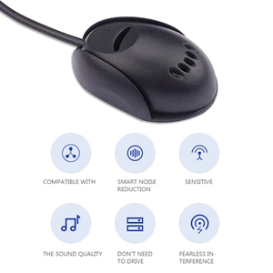 Microphone de voiture adhésif intégré de haute qualité avec suppression du bruit, en plastique, filaire, pour appels mains libres - Product Image 2
