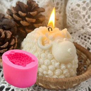 Sheep Silicone Mold Pink Diy Candle Baking <b>Tool</b> Handmade <b>Craft</b> Mold - Product Image 1