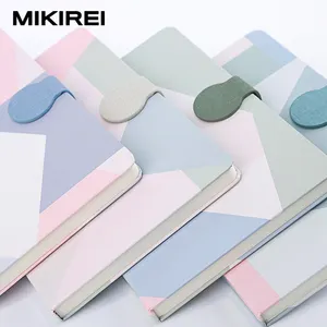 High Quality OEM Service A5 Horizontal Line Patch Notebook Diary Candy Color PU Soft Cover Notepad School Office Supplies