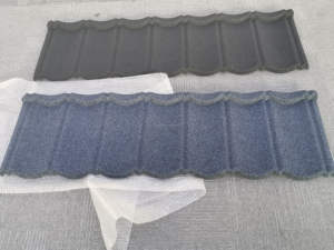 DX51D Feuille de <span class=keywords><strong>toiture</strong></span> respectueuse de l'environnement Tuiles de toit en métal revêtu de pierre moderne résistant à la chaleur pour hôtels pour l'Amérique - Product Image 6