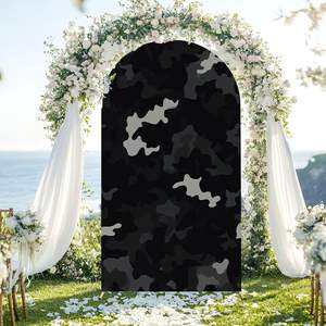 Conifera mimetica per festa di compleanno sfondo elastico In Stock foresta foglie di conifera per festa di compleanno decorazione banchetto sfondo - Product Image 4