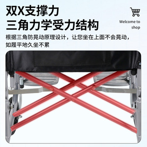 Fauteuil roulant manuel Zabang pliable et léger pour personnes âgées, utilisation en extérieur - Product Image 3