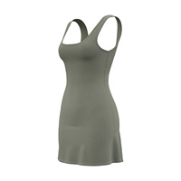 YIYI Ärmellose Schnelltrocknende Sportbekleidung Fitness-Sportkleidung Jumpsuits Gepolsterte Tennis-Golf-Kleider Trainingssets für Frauen