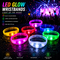Bracelet lumineux LED personnalisé en PVC clignotant pour concert et fête