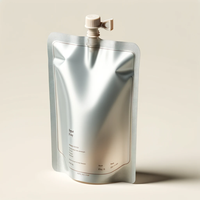 Vente en gros pochette à bec verseur de jus personnalisée de 100ml 200ml sac support de liquide en plastique