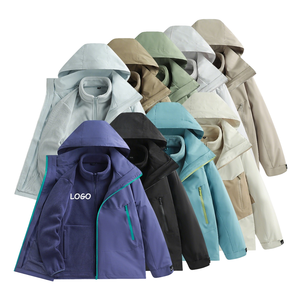Nouvelle arrivée, veste coupe-vent à capuche unisexe, résistante à l'eau, coupe-vent, fermeture éclair, 100% polyester, écologique, sport de plein air - Product Image 1