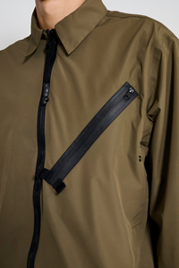 Chemise-veste décontractée premium pour <span class=keywords><strong>homme</strong></span>, coupe ample, résistante à l'eau, avec fermeture éclair sur le devant et motif lettres, service OEM - Product Image 4