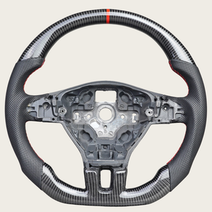 Volante de Fibra de Carbono y Cuero Perforado Personalizado de Alta Calidad para CC - Product Image 2