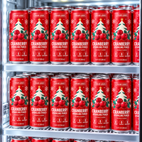 Boisson pétillante sans sucre et zéro calorie Canberry Punch de Noël OEM ODM, avec logo personnalisé, marque privée, boisson en conserve 248ml