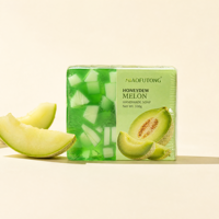 Savon artisanal au melon miel, visage et corps, huile essentielle de fruits, nettoyage en profondeur rafraîchissant, tous types de peau, OEM ODM 200g