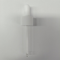 Bouchon compte-gouttes en plastique PP 24/410, bouchons compte-gouttes à vis en plastique avec pipette en verre pour flacon en verre d'huile