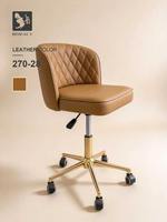 Chaise mobile professionnelle en PU avec roulettes et dossier, personnalisable, mobilier pour salon/bureau/hôtel