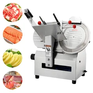 Electric Stainless Steel Commercial Automatic Cutting Machine Cheese Mutton Beef Ham Meat Slicer Slicing Machine Adjustable