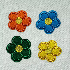 新款上市五瓣花贴贴花全刺绣铁彩色花贴女装 - Product Image 3