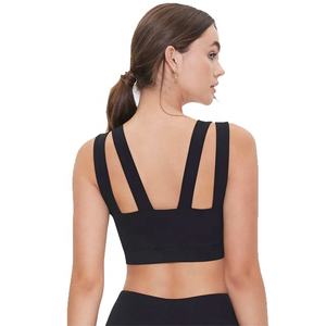 Soutien-gorge de sport rembourré sans armatures pour femme, nouvelle conception 2026, à fort impact, coupe courte avec bretelles réglables, idéal pour le yoga et l'entraînement en salle de sport - Product Image 2