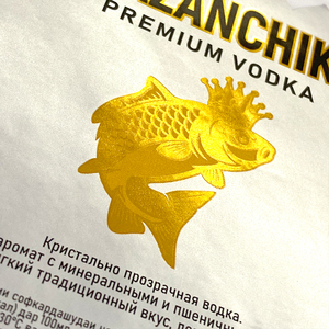 Tùy Chỉnh In Ấn Không Thấm Nước Mạnh Mẽ Dính Nổi Kết Cấu Sang Trọng Lá Vàng UV In Ấn Whisky Đồ Uống Rượu Chai Nhãn - Product Image 1