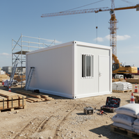 Maison conteneur modulaire préfabriquée à structure en acier, démontable, à installation rapide et à aménagement flexible pour logement de chantier