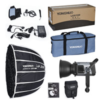 YONGNUO LUX160 180W COB lumière vidéo LED extérieure Bowens Mount Studio lampe avec adaptateur secteur Softbox pour film Vlog