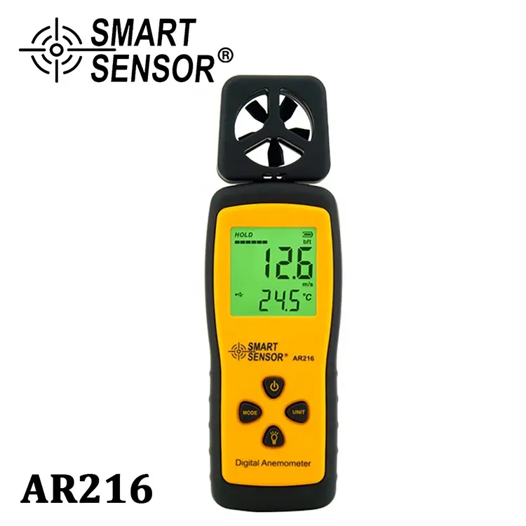 Digital Air Flow Meter Anemometer Ar216 0-30 M/s Windsnelheid Handheld Anemometer Thermometer