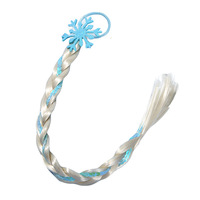 Perruque licorne arc-en-ciel avec coiffe de reine des cheveux tressés et ruban de perles pour accessoires de cheveux de fête pour enfants filles