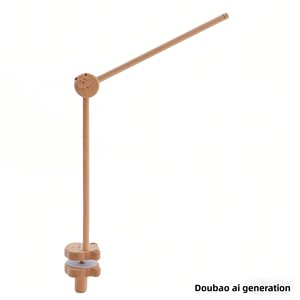 Accessoire de <span class=keywords><strong>lit</strong></span> transfrontalier Zhejiang : Sonnette de berceau en bois, support de suspension pour berceau de bébé, pendentif hochet <span class=keywords><strong>moustiquaire</strong></span>, apaisant pour nouveau-né 0-3 mois - Product Image 4