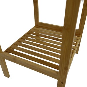 Étagère de rangement simple multi-niveaux pour cuisine, étagère de rangement pour salle de bain, articles ménagers en bambou et bois massif, étagère à chaussures, étagère à fleurs - Product Image 4