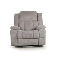 Fauteuil inclinable manuel en tissu, pivotant, avec porte-gobelet, pour salon et mobilier de maison