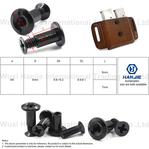 Gran oferta <span class=keywords><strong>de</strong></span> acero ranurado biselado cabeza plana <span class=keywords><strong>a</strong></span> través del agujero hembra + cabeza Phillips CSK macho Chicago <span class=keywords><strong>libro</strong></span> tornillo <span class=keywords><strong>de</strong></span> cuero - Product Image 6