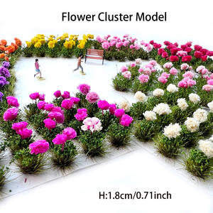 โมเดลคลัสเตอร์ดอกไม้ขนาดเล็กทำด้วยมือทำด้วยวัสดุพลาสติกขนาด1:64 - Product Image 5