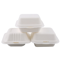Boîte plastique à emporter pour aliments, sachets biodégradables et écologiques à emporter avec couvercle, sans impression